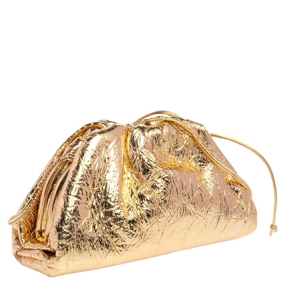 Bottega Veneta Mini Pouch Gold